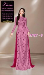 Vải áo dài chấm bi lụa Tô Châu