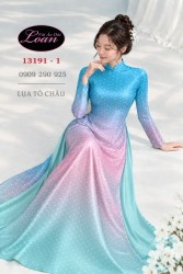 Vải áo dài lụa Tô Châu chấm bi