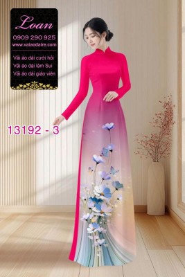 Vải áo dài lụa Tô Châu in hoa 3D-13192