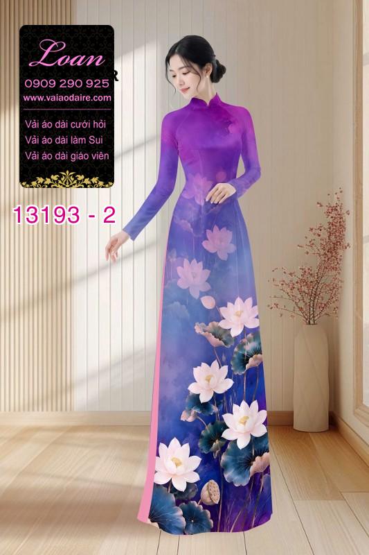Vải áo dài hoa sen in 3D