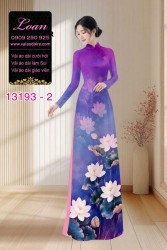 Vải áo dài hoa sen in 3D
