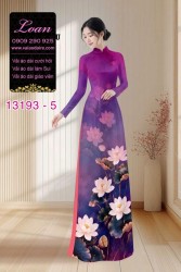 Vải áo dài hoa sen in 3D