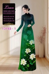 Vải áo dài hoa sen in 3D