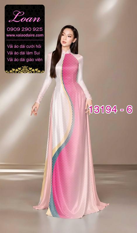 Vải áo dài chấm bi lụa Tô Châu