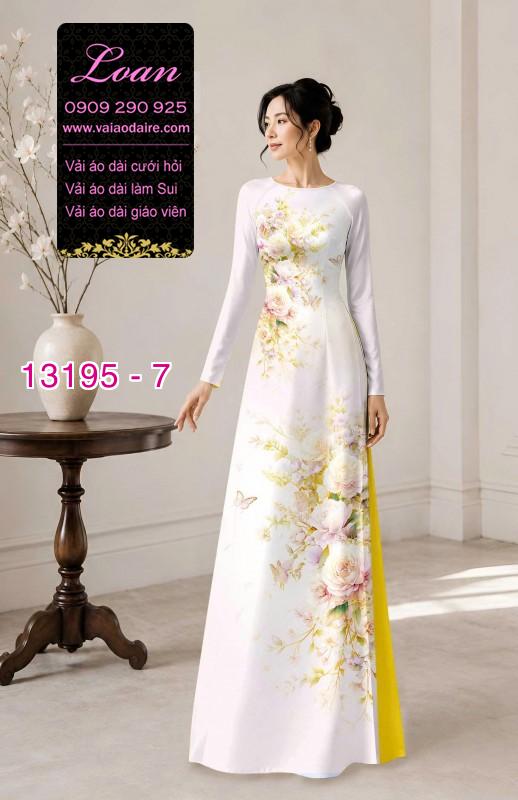 Vải áo dài hoa in 3D