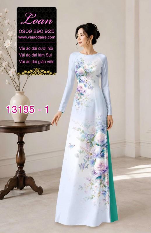 Vải áo dài hoa in 3D
