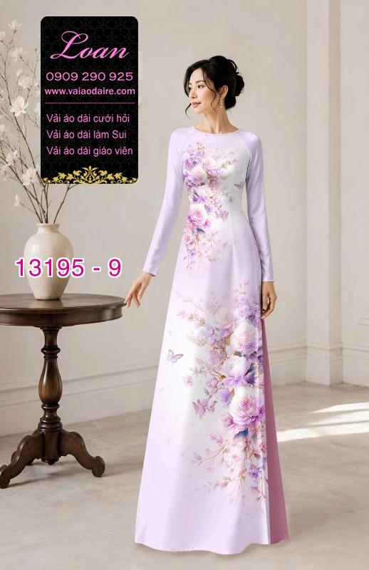 Vải áo dài hoa in 3D