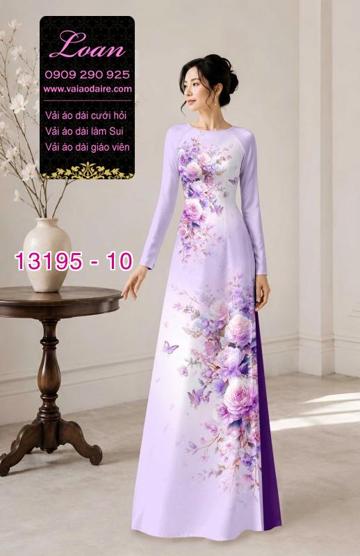 Vải áo dài hoa in 3D