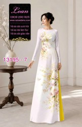 Vải áo dài hoa in 3D