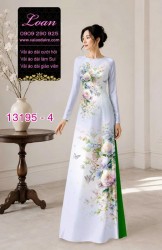 Vải áo dài hoa in 3D