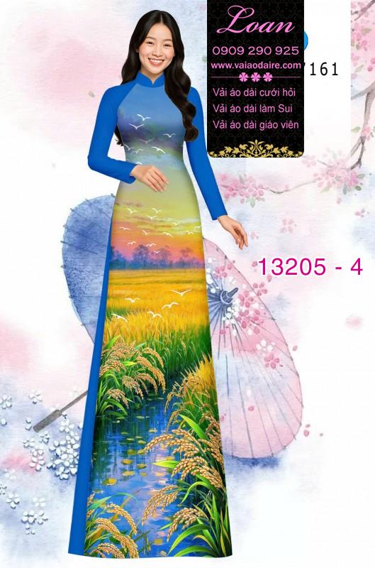 Vải áo dài hình cánh đồng lúa