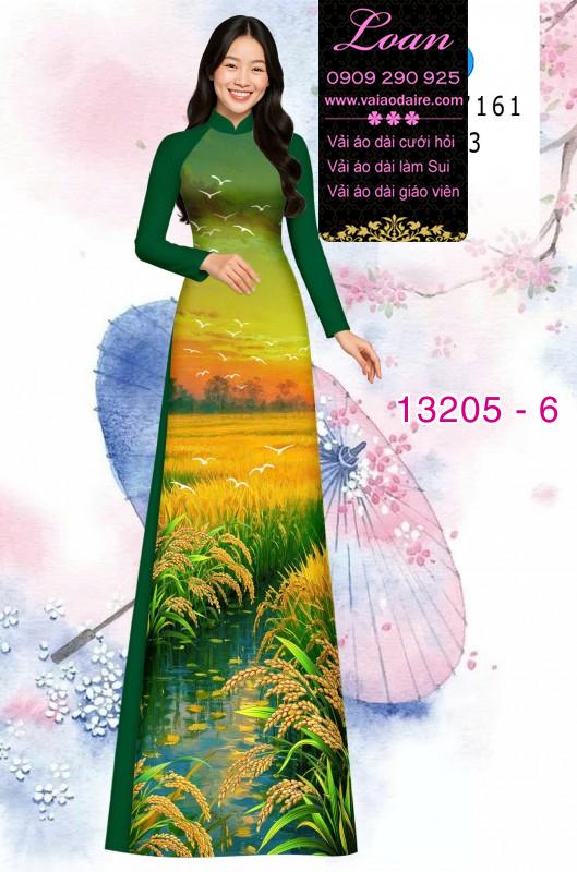 Vải áo dài hình cánh đồng lúa