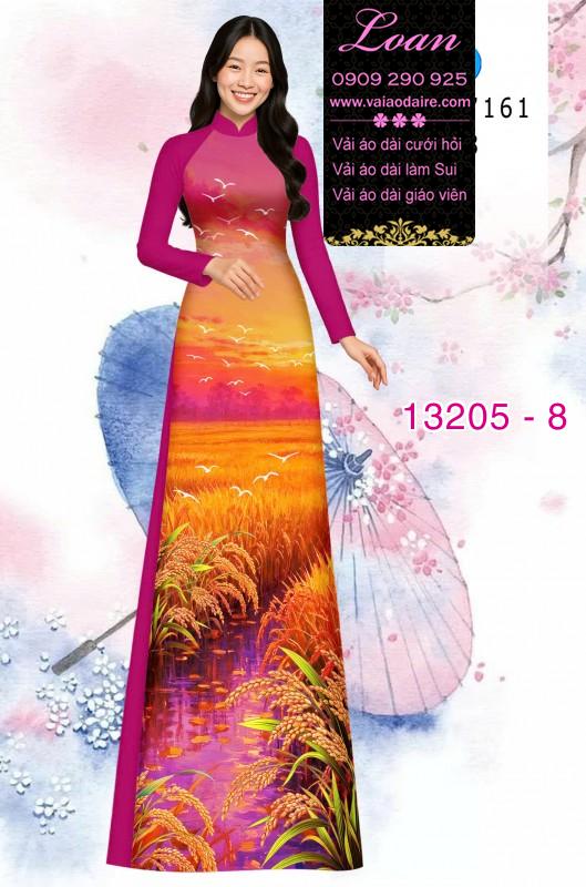Vải áo dài hình cánh đồng lúa