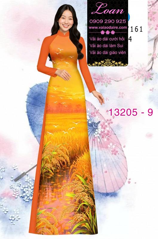 Vải áo dài hình cánh đồng lúa