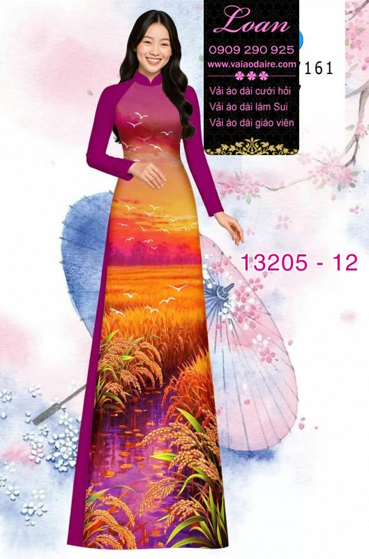 Vải áo dài hình cánh đồng lúa
