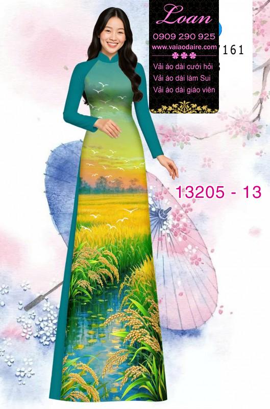 Vải áo dài hình cánh đồng lúa