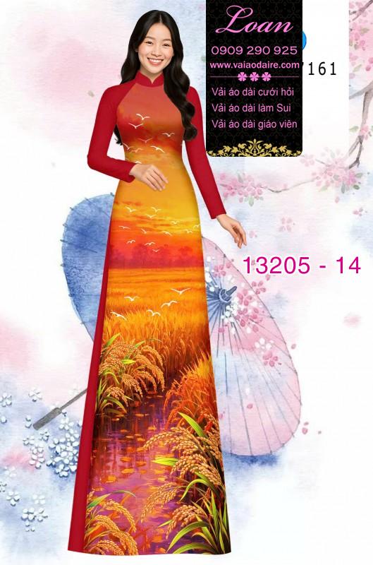 Vải áo dài hình cánh đồng lúa