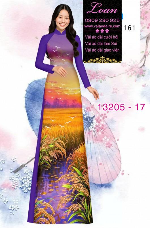 Vải áo dài hình cánh đồng lúa