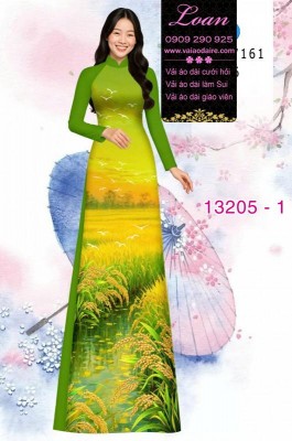 Vải áo dài hình cánh đồng lúa-13205