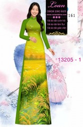 Vải áo dài hình cánh đồng lúa