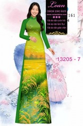 Vải áo dài hình cánh đồng lúa