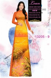 Vải áo dài hình cánh đồng lúa