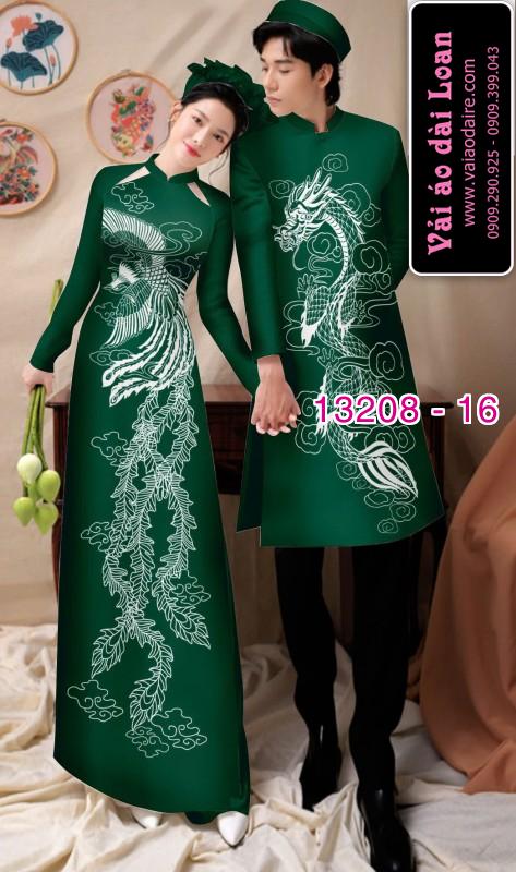 Vải áo dài cặp đôi nam - nữ rồng phượng