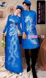 Vải áo dài cặp đôi nam - nữ rồng phượng