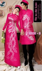 Vải áo dài cặp đôi nam - nữ rồng phượng