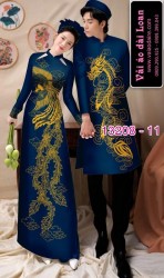 Vải áo dài cặp đôi nam - nữ rồng phượng