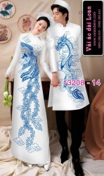 Vải áo dài cặp đôi nam - nữ rồng phượng