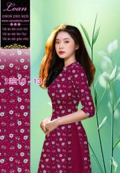 Vải áo dài hoa nhí