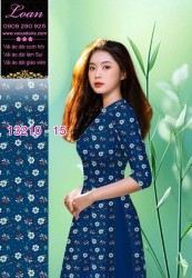 Vải áo dài hoa nhí
