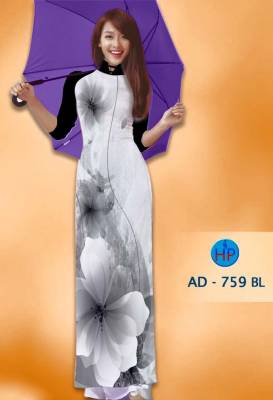 Vải áo dài hoa lớn 3D-DT 1322