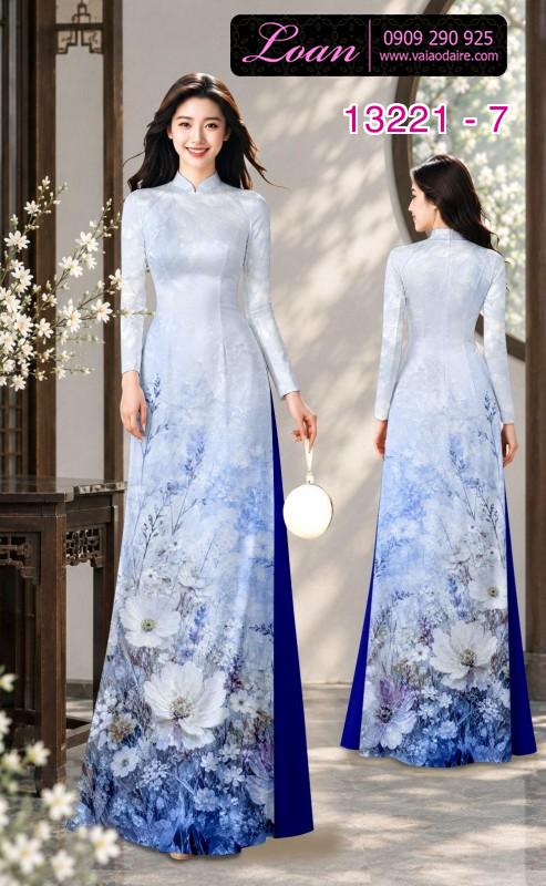 Vải áo dài hoa in 3D