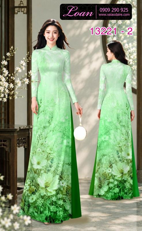 Vải áo dài hoa in 3D