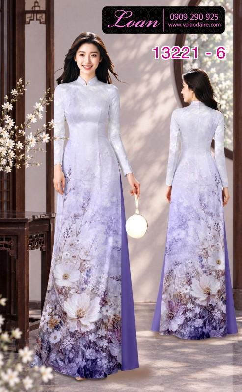 Vải áo dài hoa in 3D