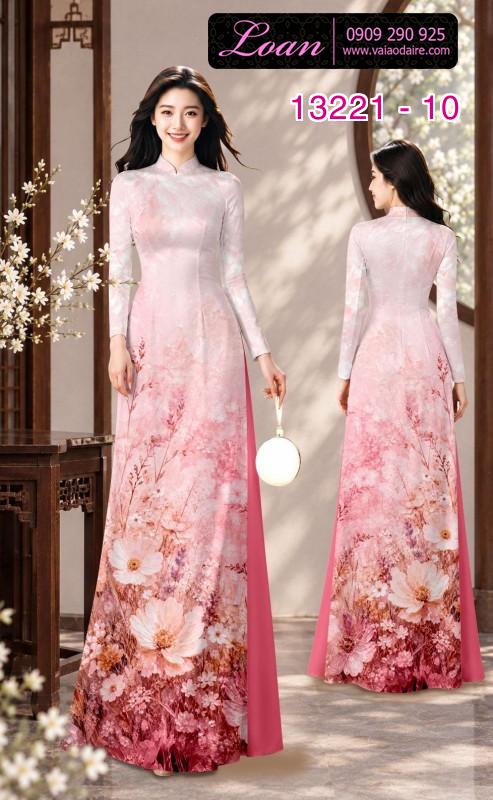 Vải áo dài hoa in 3D
