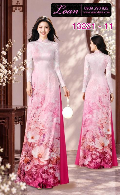 Vải áo dài hoa in 3D