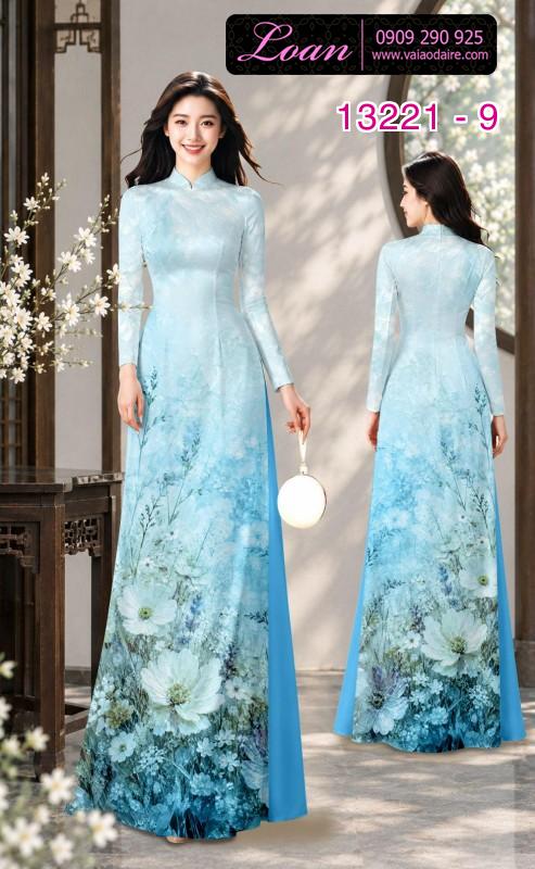 Vải áo dài hoa in 3D