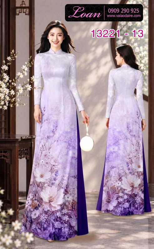 Vải áo dài hoa in 3D