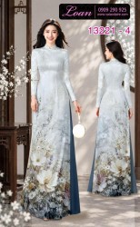 Vải áo dài hoa in 3D