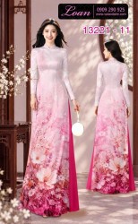 Vải áo dài hoa in 3D
