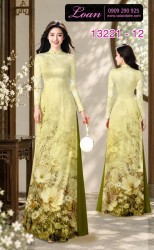 Vải áo dài hoa in 3D