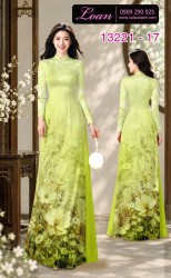 Vải áo dài hoa in 3D