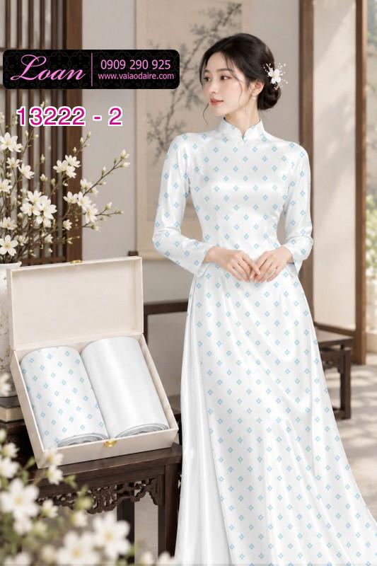 Vải áo dài họa tiết hình thoi in 3D