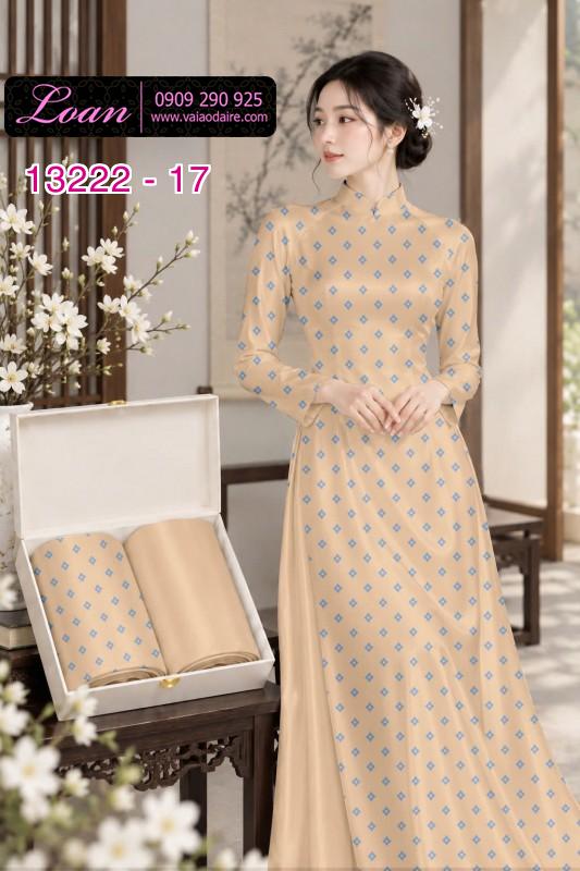 Vải áo dài họa tiết hình thoi in 3D