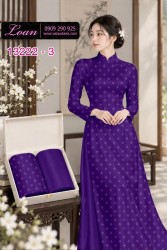 Vải áo dài họa tiết hình thoi in 3D