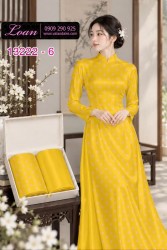 Vải áo dài họa tiết hình thoi in 3D
