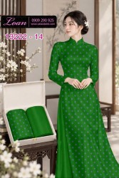 Vải áo dài họa tiết hình thoi in 3D